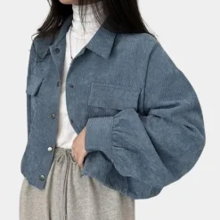 Jassen Dames*Cleena - Corduroy zomerjas voor dames - Perfect voor Lente en Zomer