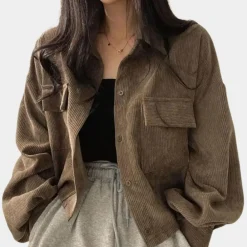 Jassen Dames*Cleena - Corduroy zomerjas voor dames - Perfect voor Lente en Zomer