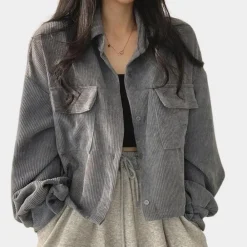 Jassen Dames*Cleena - Corduroy zomerjas voor dames - Perfect voor Lente en Zomer