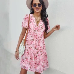 Jurken & Jumpsuits Dames*CLIODHNA - Zomerse gebloemde mini jurk