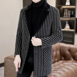 Jassen Heren*COLVERT - Klassieke Jas voor Heren Grijs