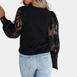 Topjes & Shirts Dames*Coralie - Trendy zomershirt voor dames Zwart