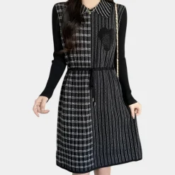 Jurken & Jumpsuits Dames*CORALINE - Trendy Zomerjurk voor Dames Zwart