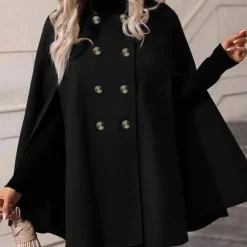 Jassen Dames*Corinne - Elegante en knusse capejas voor dames, perfect voor de lente en zomer. Zwart