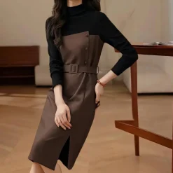 Jurken & Jumpsuits Dames*Cosmin - Elegante Zomerse Midi-jurk voor dames Bruin