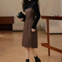 Jurken & Jumpsuits Dames*Cosmin - Elegante Zomerse Midi-jurk voor dames Bruin