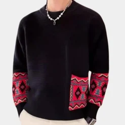 Truien & Vesten Heren*Cosmin - Stijlvolle zomerse trui voor heren Zwart