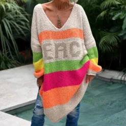 Truien & Vesten Dames*Cressida - Comfortabele kleurrijke damestrui voor de zomer