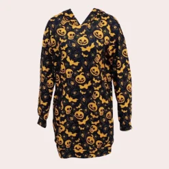 Jurken & Jumpsuits Dames*Csilla - Comfortabel Zomer Mini Jurkje met Capuchon Zwart