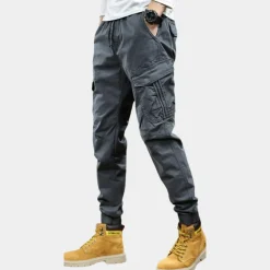 Broeken Heren*Daan - Heren cargo broek met meerdere zakken voor de zomer