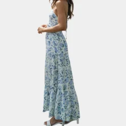 Jurken & Jumpsuits Dames*Dagmar - Lange zomerjurk met halternek