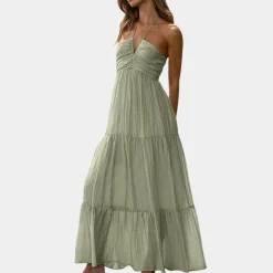 Jurken & Jumpsuits Dames*Dagmar - Lange zomerjurk met halternek