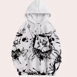 Truien & Vesten Heren*DALE - Lichte Bedrukte Hoodie voor Heren - Zomereditie Wit