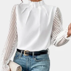 Topjes & Shirts Dames*Damestop met lange mouwen - Luchtige Zomereditie