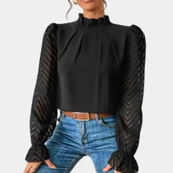 Topjes & Shirts Dames*Damestop met lange mouwen - Luchtige Zomereditie