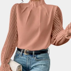 Topjes & Shirts Dames*Damestop met lange mouwen - Luchtige Zomereditie