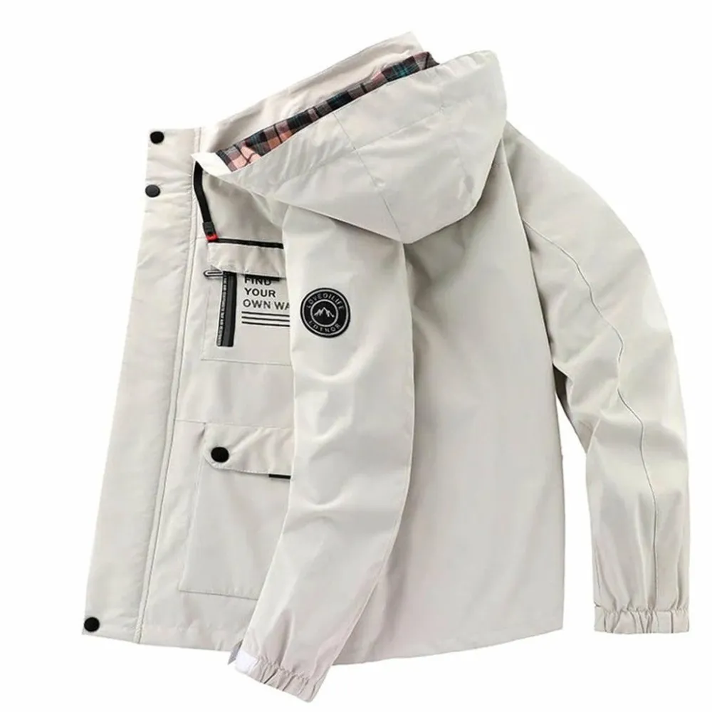 Jassen Heren*DAMIAN - Regenjas met capuchon voor heren