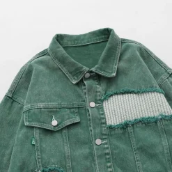 Jassen Heren*DAMIR - Elegante Zomerse Spijkerjas voor Heren Groen