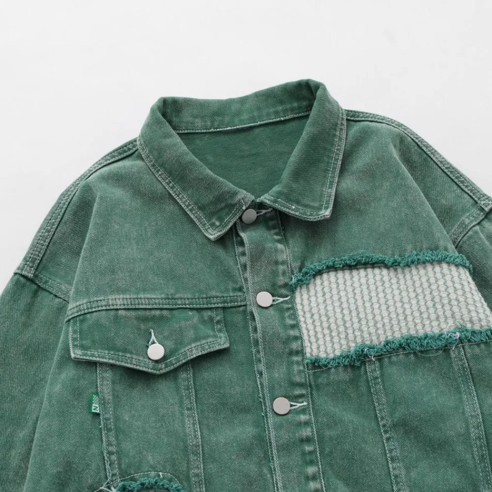 Jassen Heren*DAMIR - Elegante Zomerse Spijkerjas voor Heren Groen