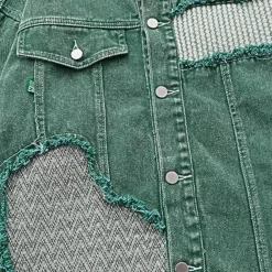 Jassen Heren*DAMIR - Elegante Zomerse Spijkerjas voor Heren Groen
