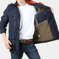 Jassen Heren*Damond - Lichte cargo zomerjas voor heren