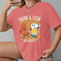 Topjes & Shirts Dames*Dania - Casual Feesthemd voor Zomerfestivals en Oktoberfest