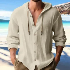 Shirts Heren*Danut - Casual herenhemd met stijlvolle capuchon voor de zomer