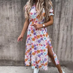 Jurken & Jumpsuits Dames*DARIA - Zomerse casual jurk met split