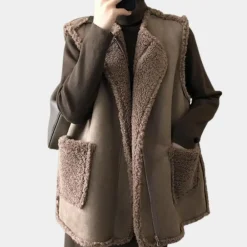 Truien & Vesten Dames*DAYYSI - Moderne Zomervest voor Dames Bruin