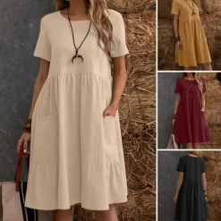 Jurken & Jumpsuits Dames*DEARBHLA - Casual zomerjurk voor zonnige dagen