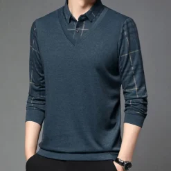 Shirts Heren*DELFIN - Klassiek Zomer T Shirt voor Heren Blauw