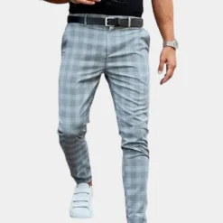 Broeken Heren*Delmore - Luchtige geruite herenbroek voor de zomer
