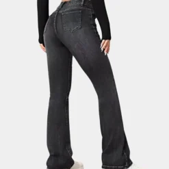 Broeken & Rokken Dames*Delphine - Luchtige uitlopende damesbroek met hoge taille voor de zomer