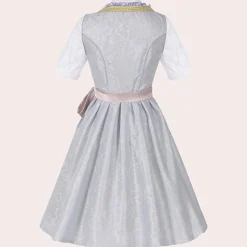 Jurken & Jumpsuits Dames*Demetra - Zomerse Oktoberfest Jurk voor Dames Grijs