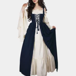 Jurken & Jumpsuits Dames*Dimitra - Vintage Geïnspireerde Zomerse Oktoberfest Maxi Jurk