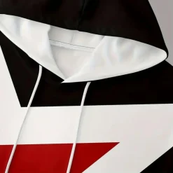 Truien & Vesten Heren*Dionisie - Hippe heren zomer hoodie met sterrenprint Rood