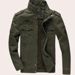 Jassen Heren*Dominico - Luchtige zomer windjack met opstaande kraag