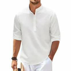 Broeken Heren*DOMINIK - Stijlvol casual zomer overhemd