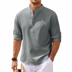 Broeken Heren*DOMINIK - Stijlvol casual zomer overhemd