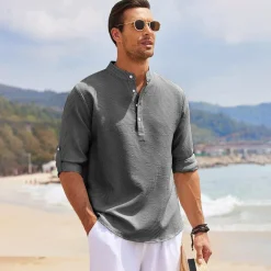 Broeken Heren*DOMINIK - Stijlvol casual zomer overhemd