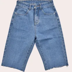 Broeken & Rokken Dames*Dora - Casual Dames High Waist Zomerse Korte Broek Blauw