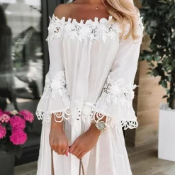 Jurken & Jumpsuits Dames*DOROTA - Stijlvolle off shoulder zomerjurk