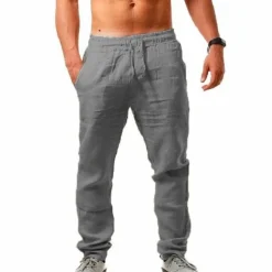 Broeken Heren*Drake - Luchtige zomer linnen broek voor heren