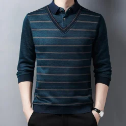 Truien & Vesten Heren*Eamon - Modieuze gebreide zomerse trui voor heren