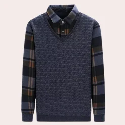 Truien & Vesten Heren*Eamon - Modieuze gebreide zomerse trui voor heren