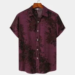 Shirts Heren*EASTON - Zomers gebloemd overhemd voor heren