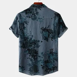 Shirts Heren*EASTON - Zomers gebloemd overhemd voor heren