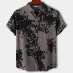 Shirts Heren*EASTON - Zomers gebloemd overhemd voor heren