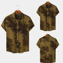 Shirts Heren*EASTON - Zomers gebloemd overhemd voor heren