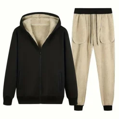 Sets Heren*EDGAR - Luchtig trainingspak voor mannen, perfect voor de zomer Zwart